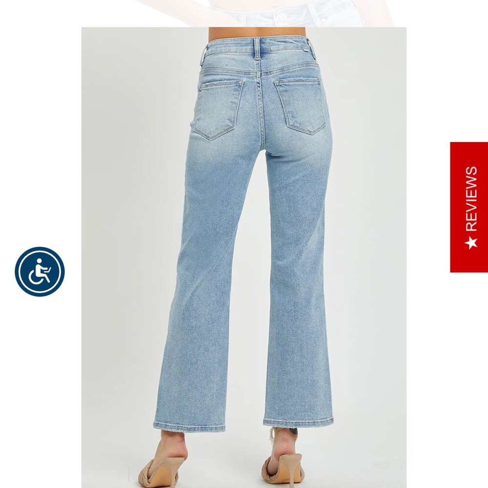 RISEN High Rise Relaxed Straight Jeans
- Rise 10" | Inseam 28" - Picture 2 of 4
